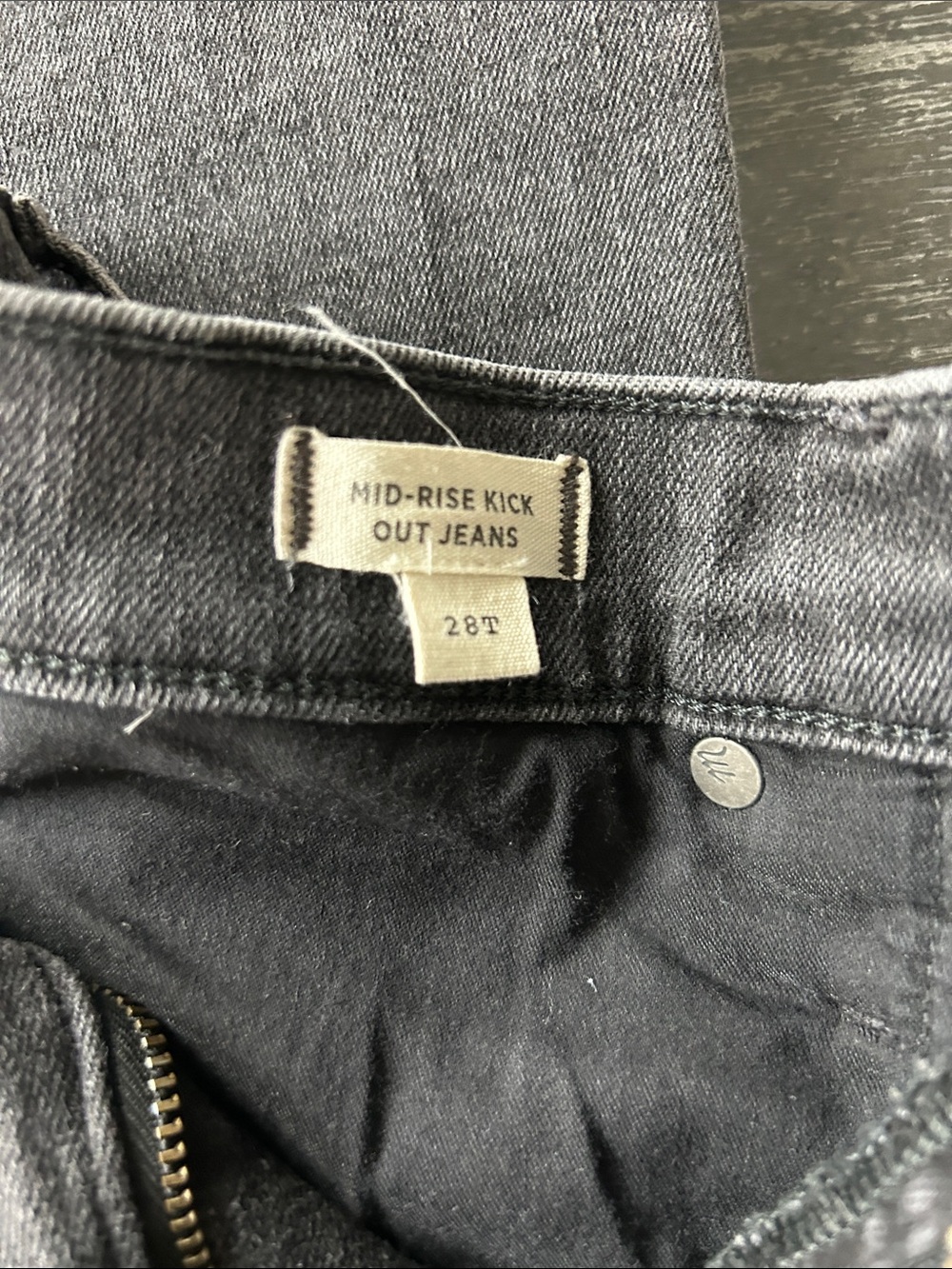Madewell Women's Gray Straight-Leg Jeans, Washed Charcoal - Picture 3 of 5